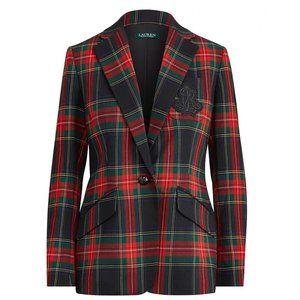 ❤️Ralph Lauren Tartan  Crested Twill Plaid Blazer❤️